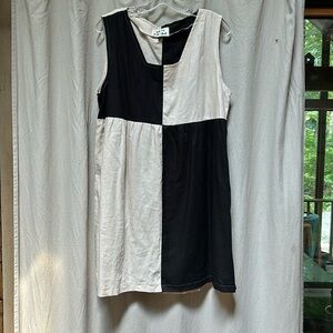 Linen color block shift